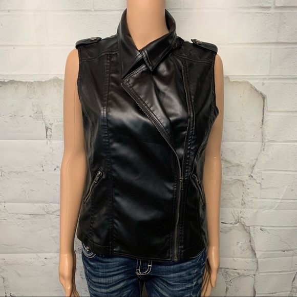 FANG Jackets & Blazers - #21 FANG Leatherette Vest in Black